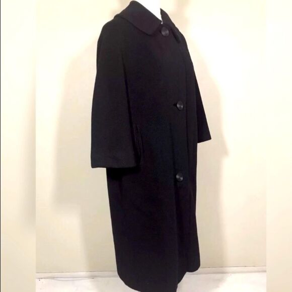 Dark As Night Black Swing Coat - Picture 3 of 7